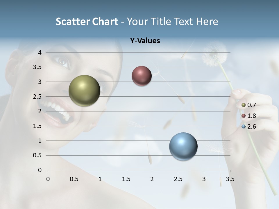 Carefree Female Enjoyment PowerPoint Template