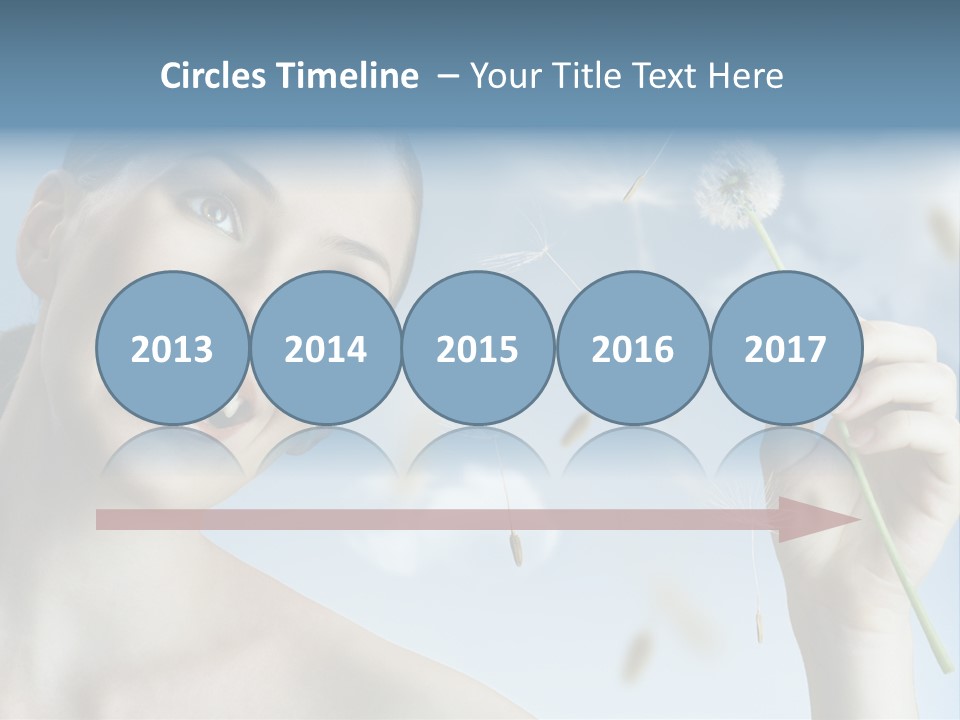 Carefree Female Enjoyment PowerPoint Template