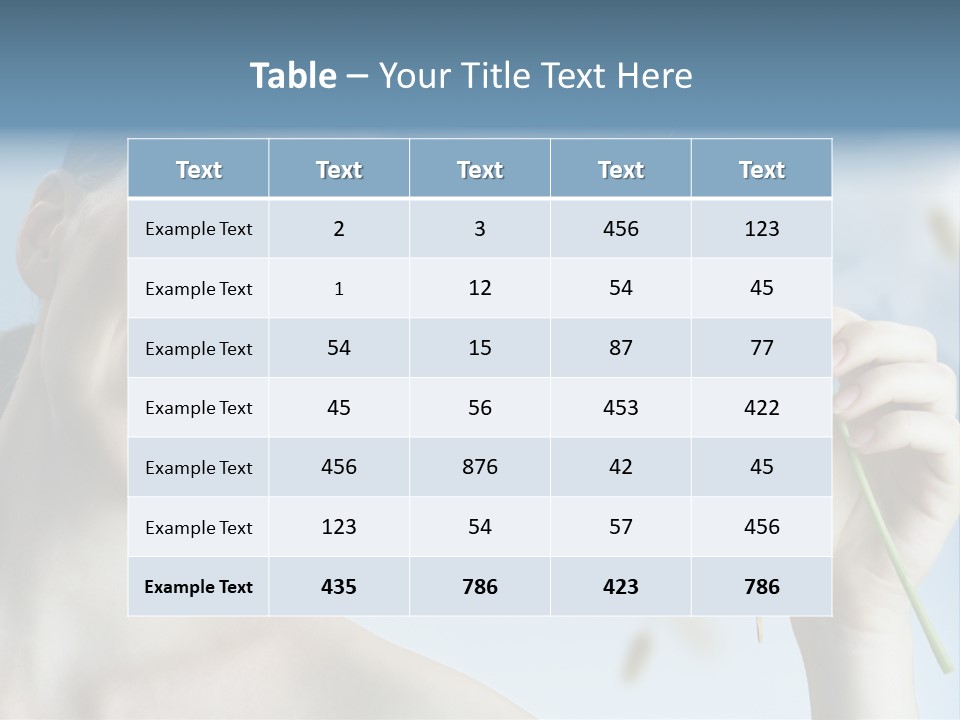 Carefree Female Enjoyment PowerPoint Template