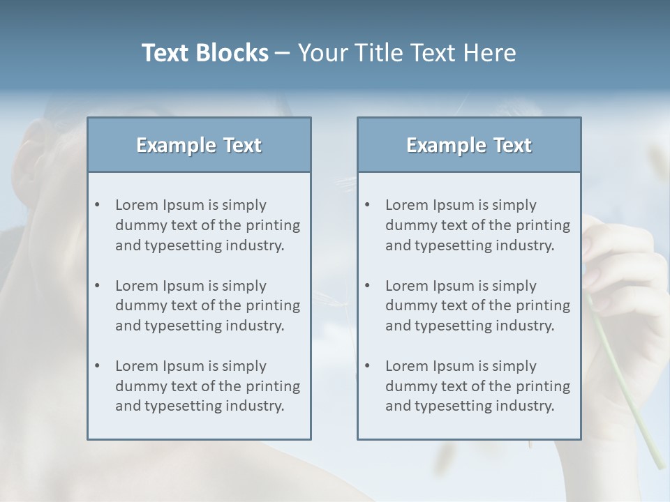 Carefree Female Enjoyment PowerPoint Template