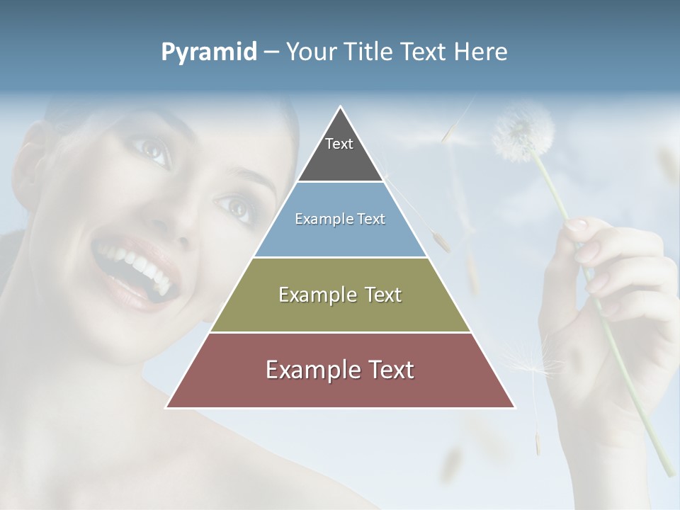 Carefree Female Enjoyment PowerPoint Template