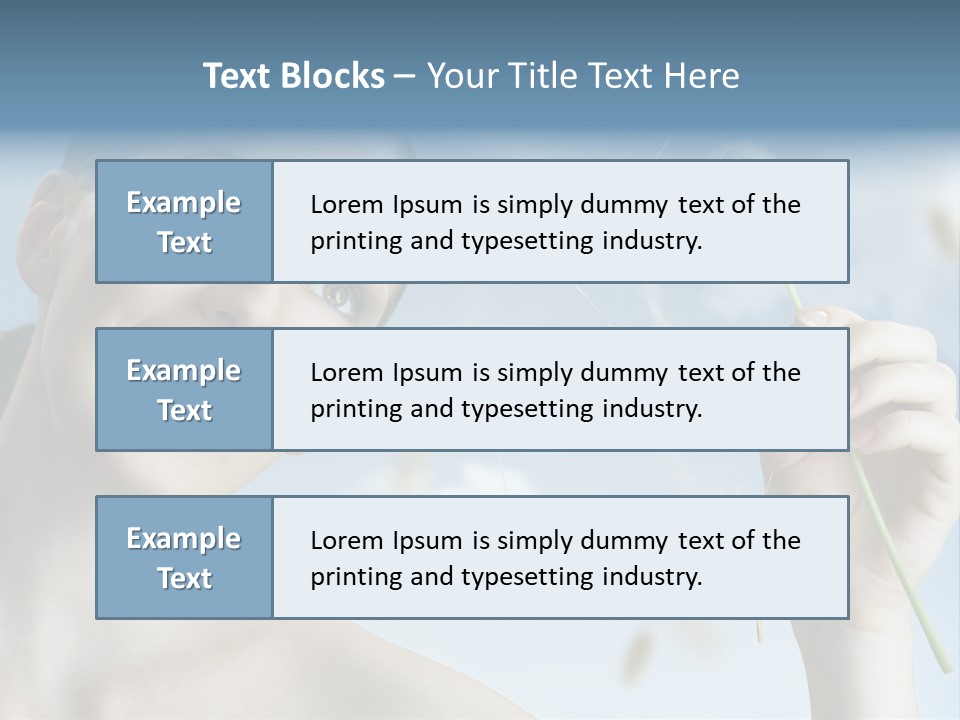 Carefree Female Enjoyment PowerPoint Template