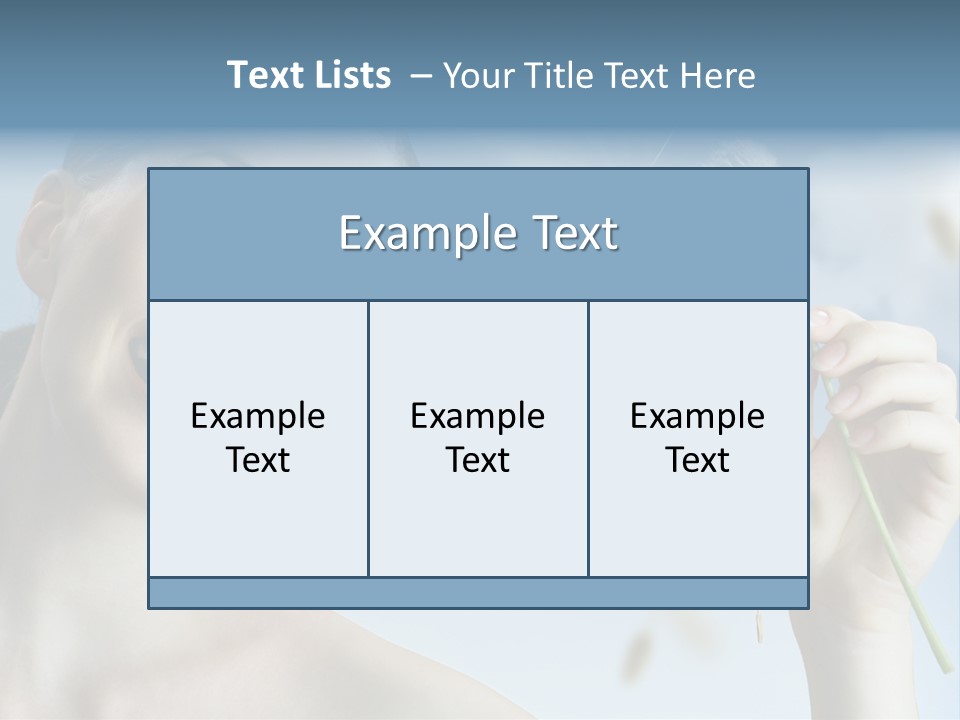 Carefree Female Enjoyment PowerPoint Template