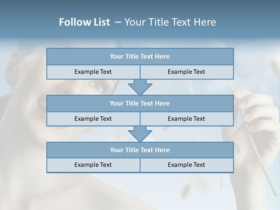 Carefree Female Enjoyment PowerPoint Template