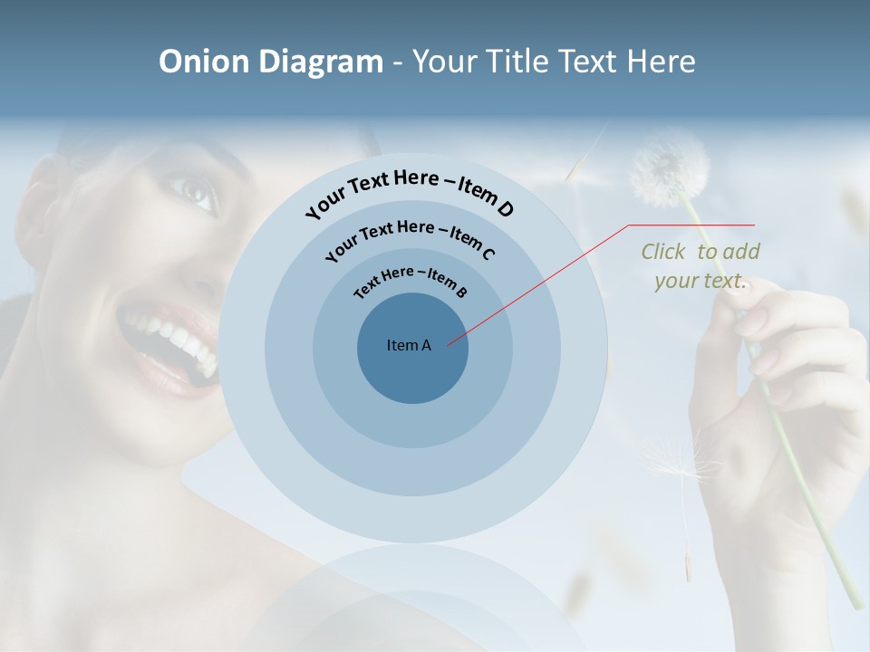 Carefree Female Enjoyment PowerPoint Template