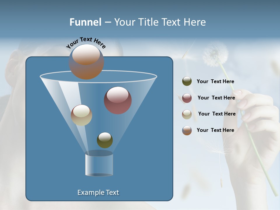 Carefree Female Enjoyment PowerPoint Template