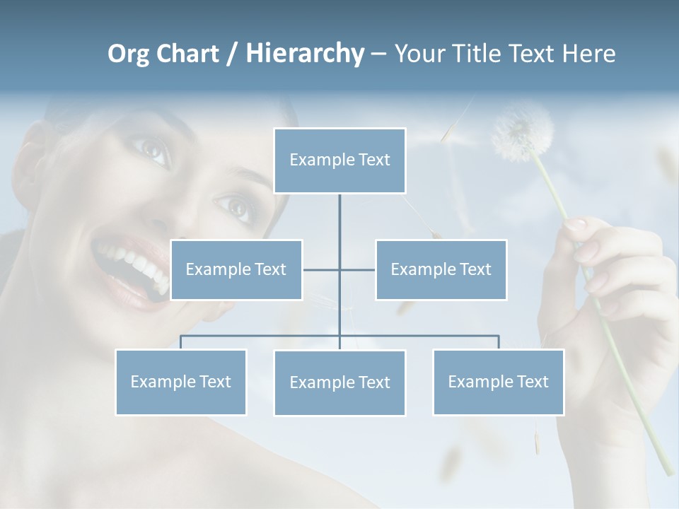Carefree Female Enjoyment PowerPoint Template