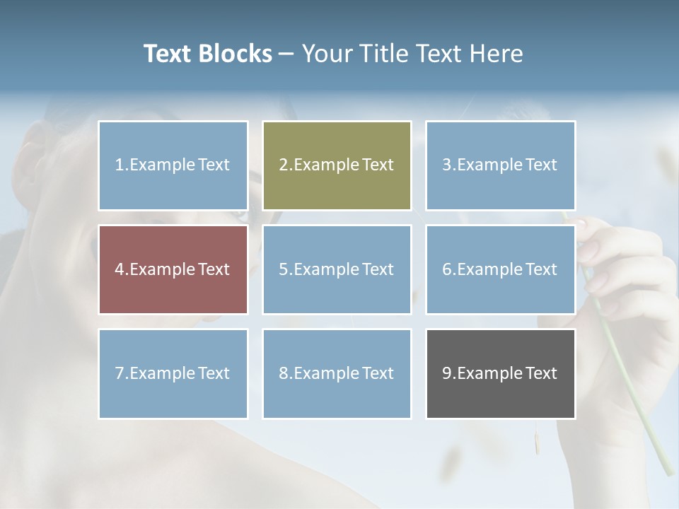 Carefree Female Enjoyment PowerPoint Template