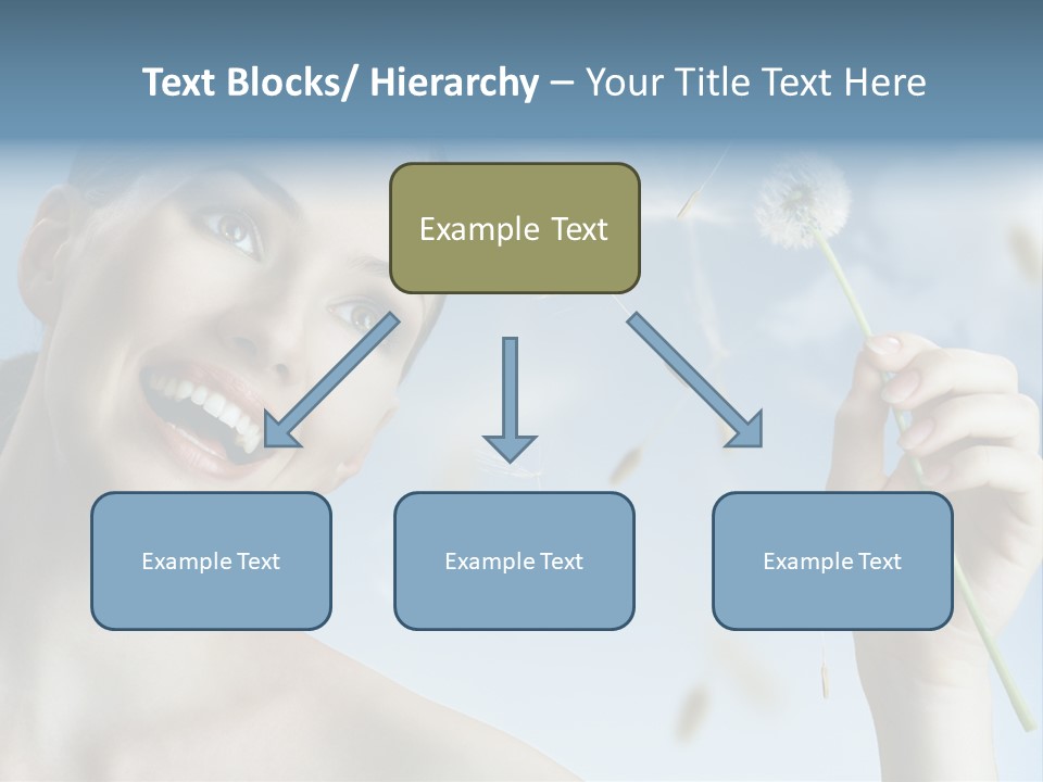 Carefree Female Enjoyment PowerPoint Template