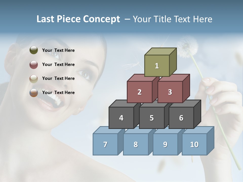 Carefree Female Enjoyment PowerPoint Template