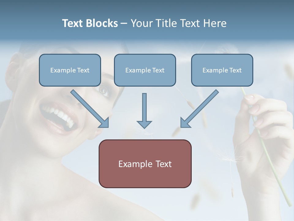 Carefree Female Enjoyment PowerPoint Template