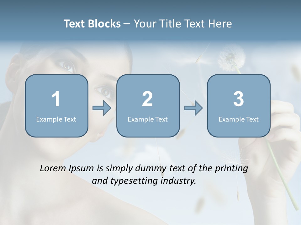 Carefree Female Enjoyment PowerPoint Template