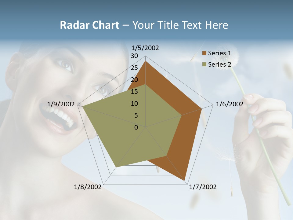 Carefree Female Enjoyment PowerPoint Template