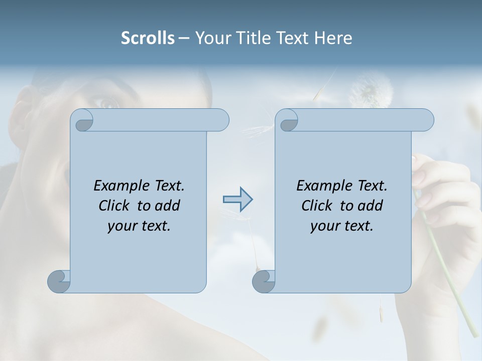 Carefree Female Enjoyment PowerPoint Template