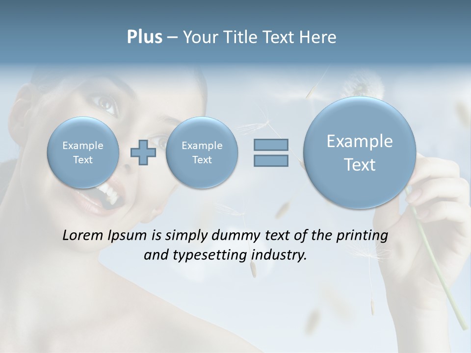 Carefree Female Enjoyment PowerPoint Template