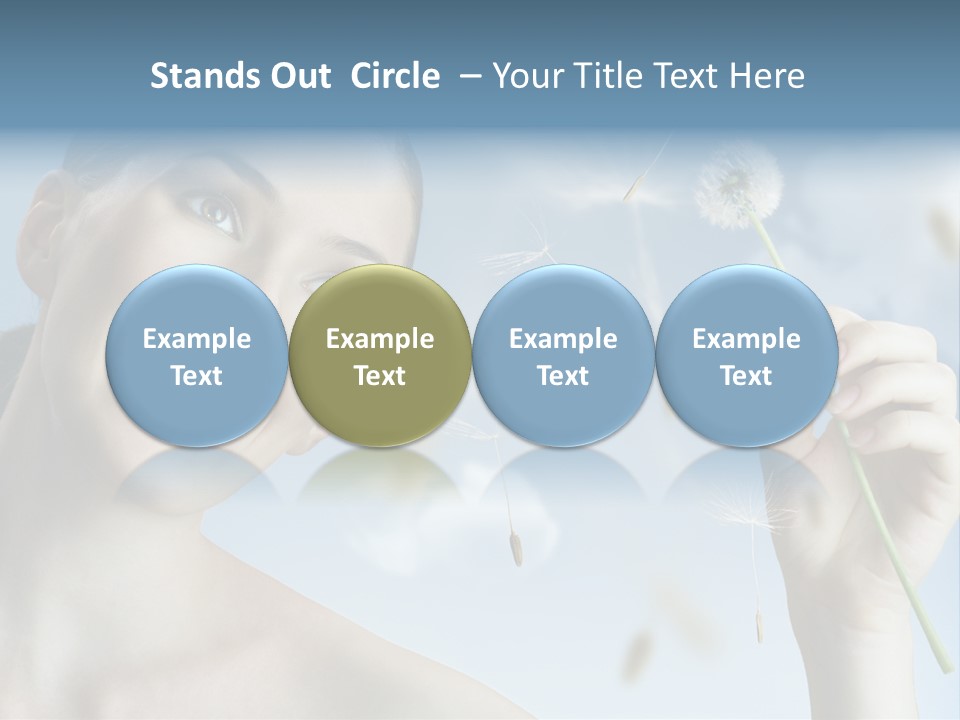 Carefree Female Enjoyment PowerPoint Template