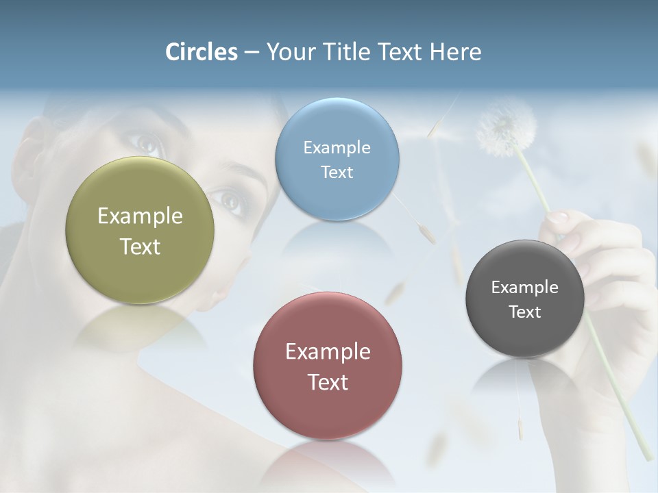 Carefree Female Enjoyment PowerPoint Template