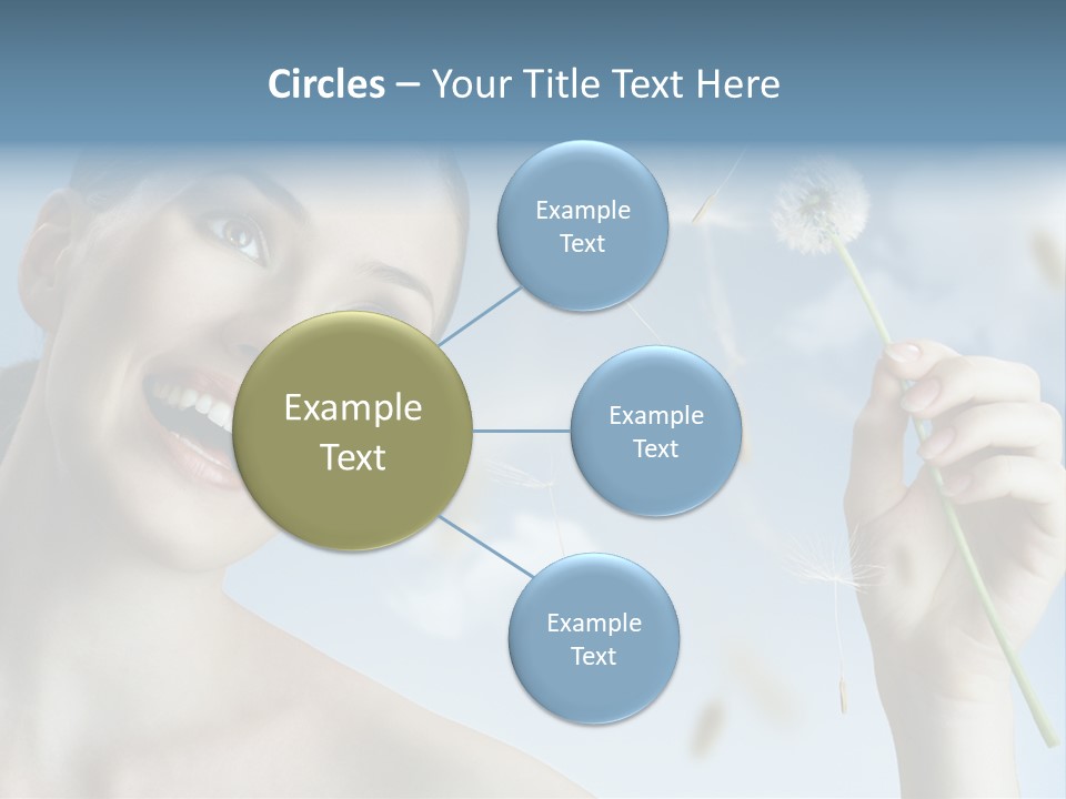 Carefree Female Enjoyment PowerPoint Template