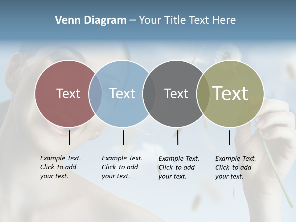 Carefree Female Enjoyment PowerPoint Template