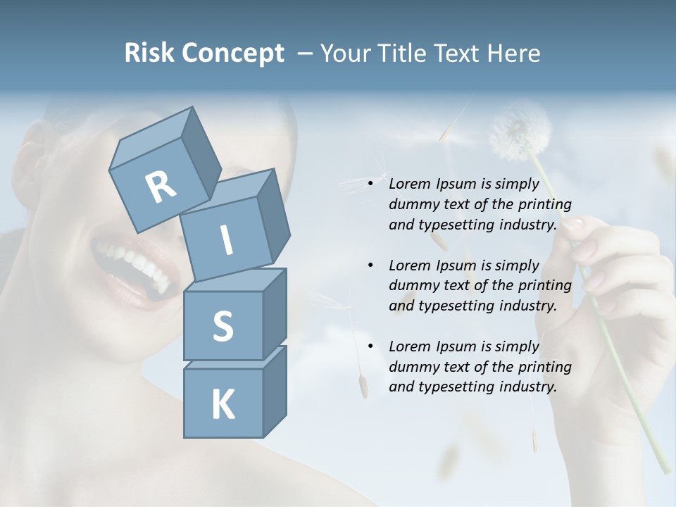 Carefree Female Enjoyment PowerPoint Template