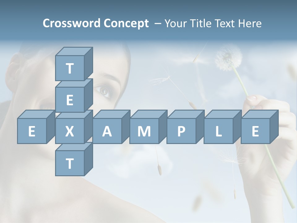 Carefree Female Enjoyment PowerPoint Template