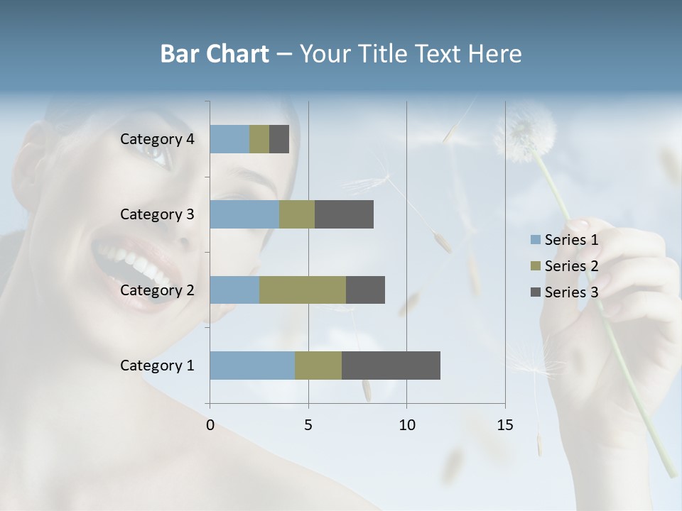 Carefree Female Enjoyment PowerPoint Template