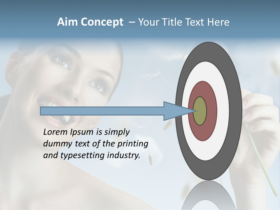 Carefree Female Enjoyment PowerPoint Template