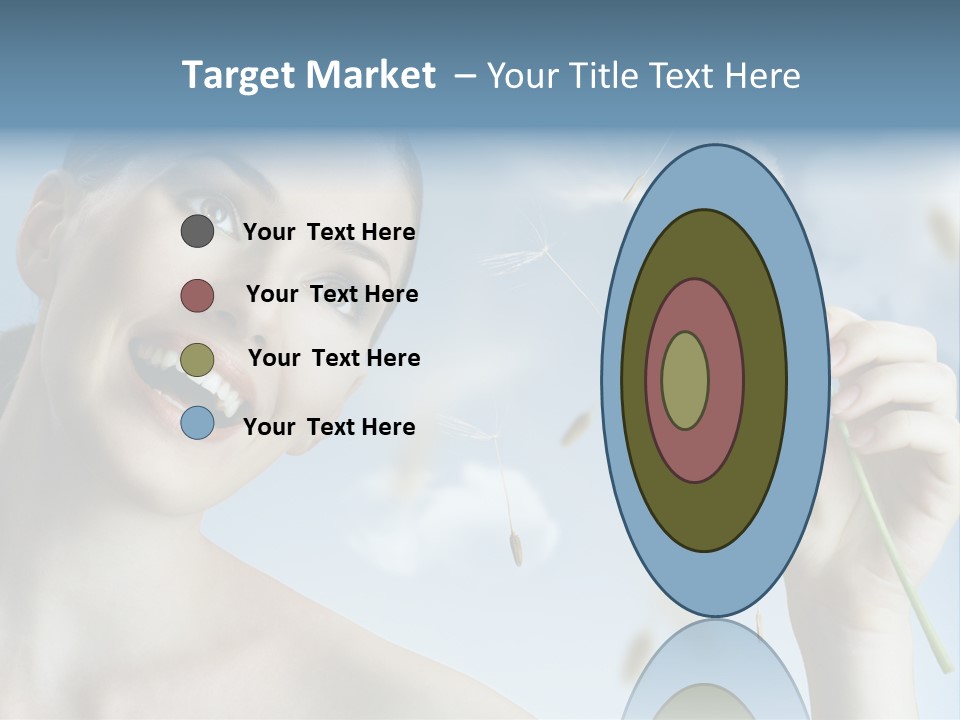 Carefree Female Enjoyment PowerPoint Template