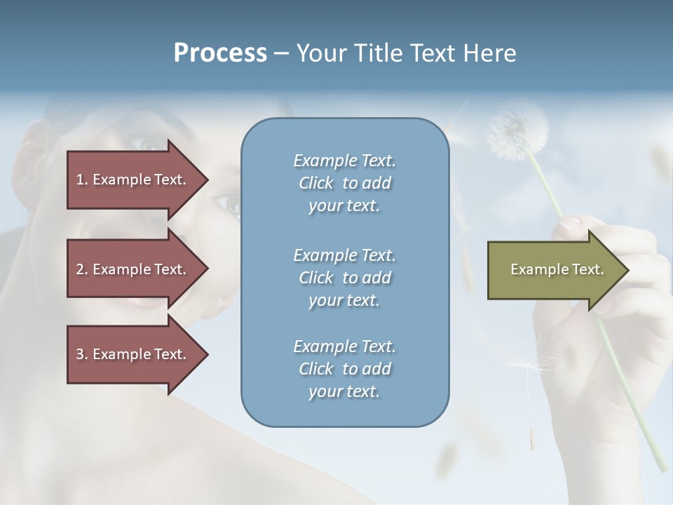 Carefree Female Enjoyment PowerPoint Template