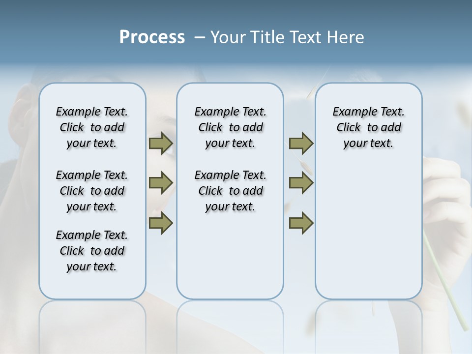Carefree Female Enjoyment PowerPoint Template