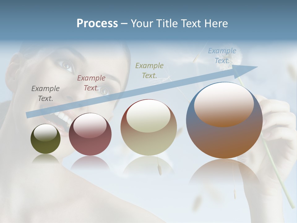 Carefree Female Enjoyment PowerPoint Template