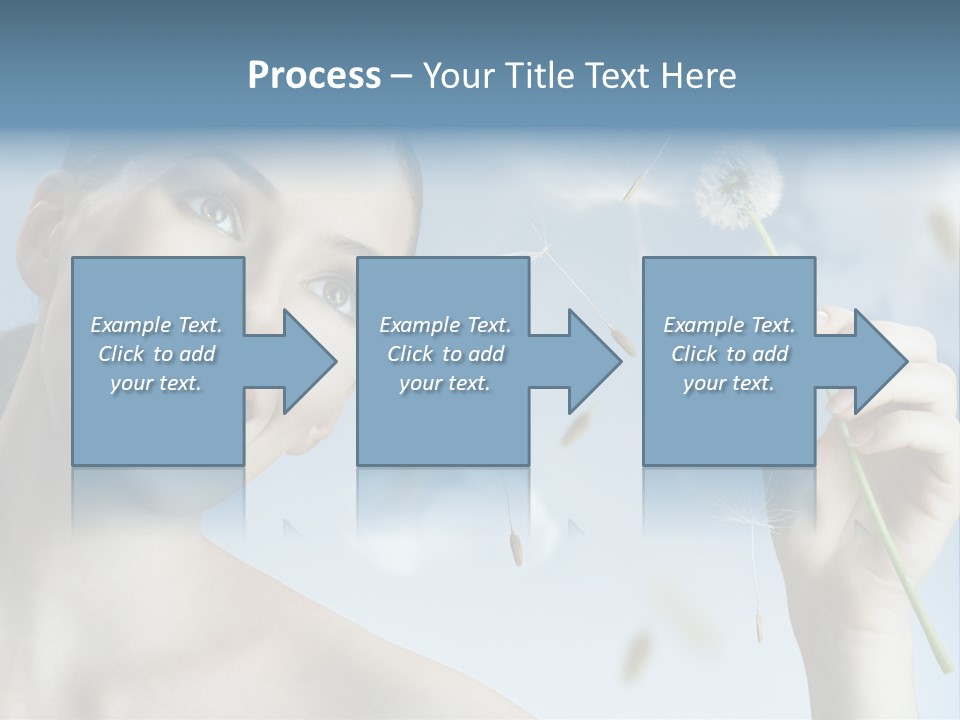 Carefree Female Enjoyment PowerPoint Template
