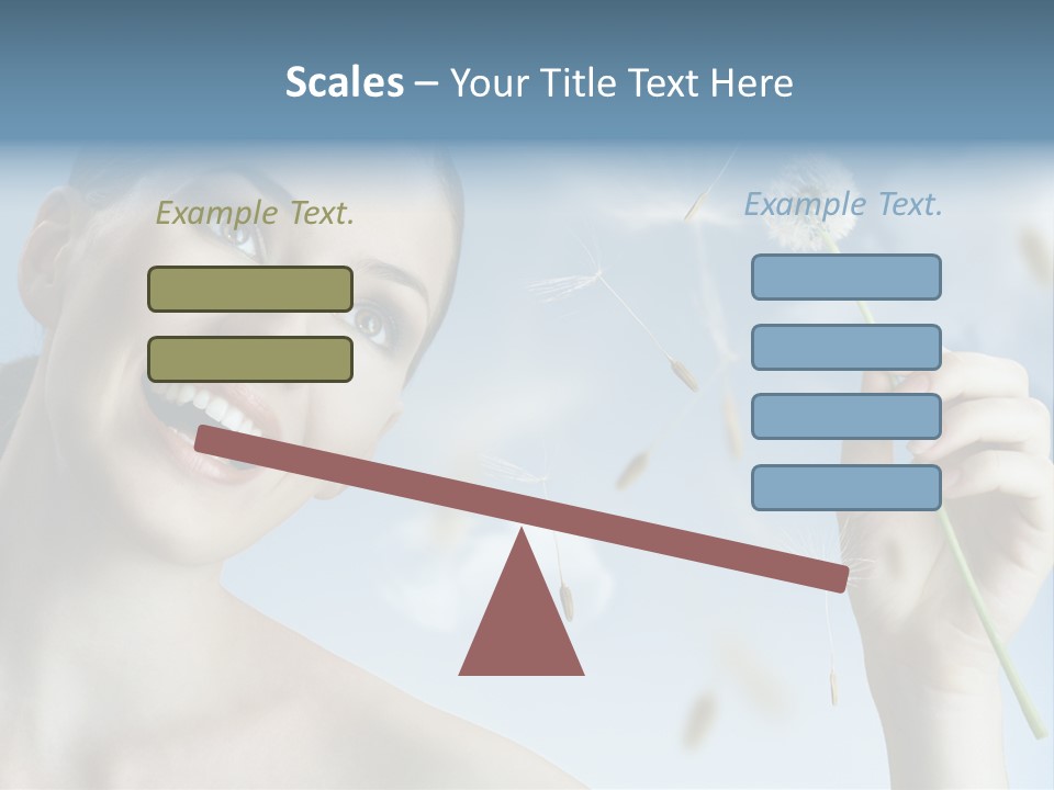 Carefree Female Enjoyment PowerPoint Template