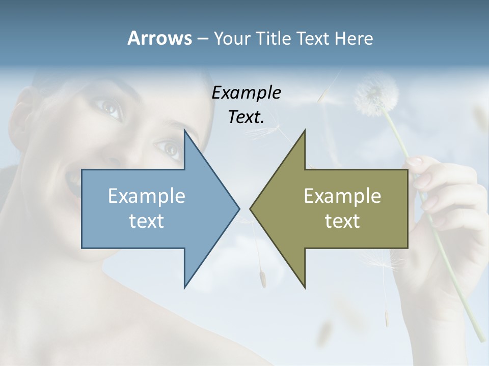 Carefree Female Enjoyment PowerPoint Template