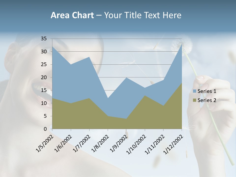 Carefree Female Enjoyment PowerPoint Template