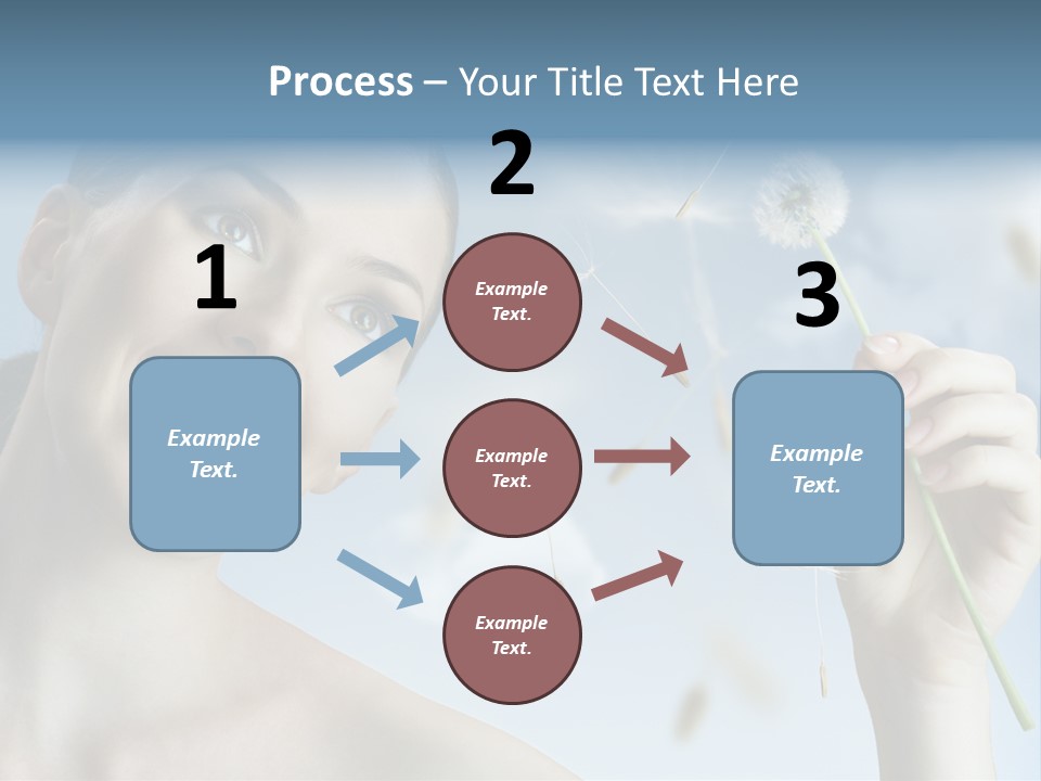 Carefree Female Enjoyment PowerPoint Template