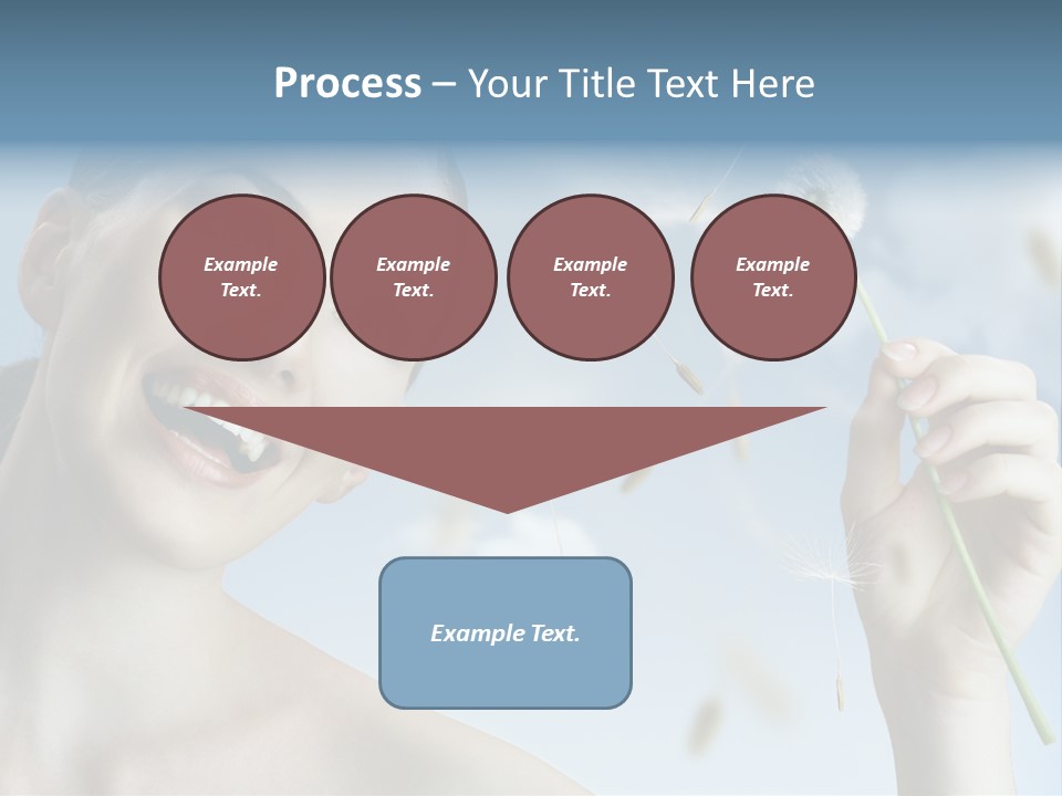 Carefree Female Enjoyment PowerPoint Template