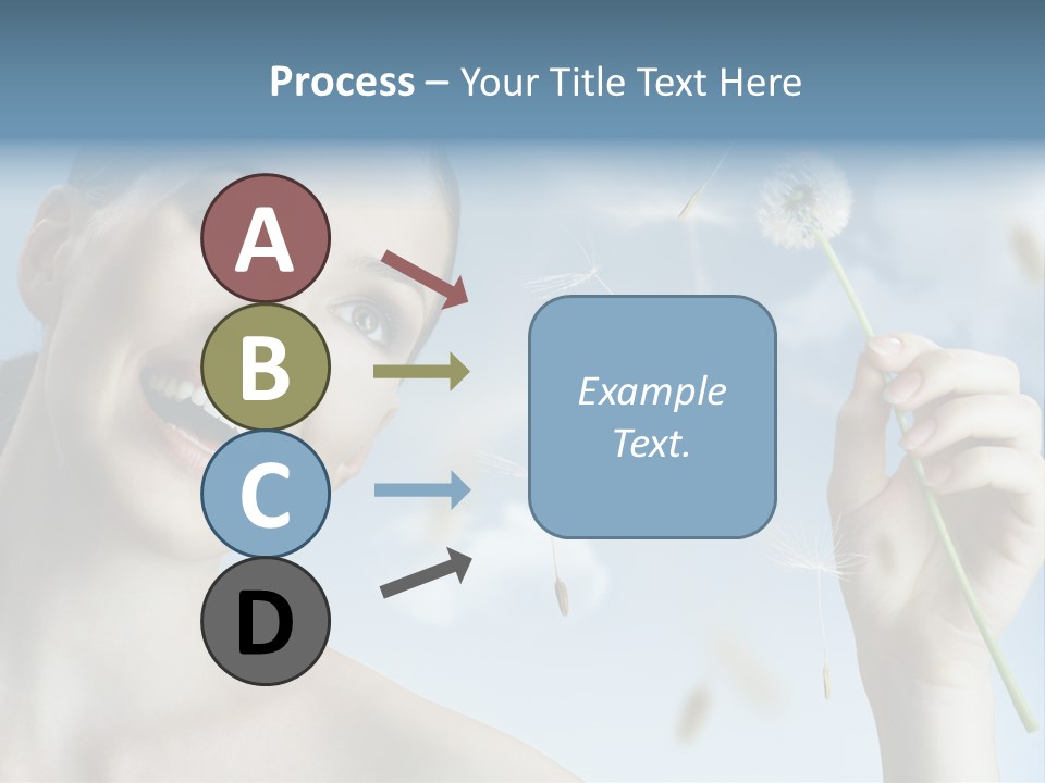 Carefree Female Enjoyment PowerPoint Template