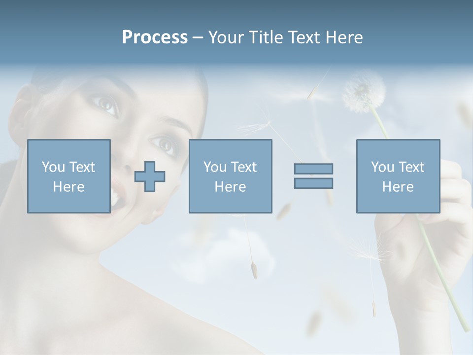 Carefree Female Enjoyment PowerPoint Template