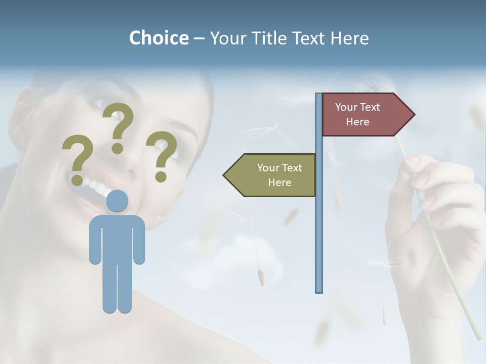 Carefree Female Enjoyment PowerPoint Template