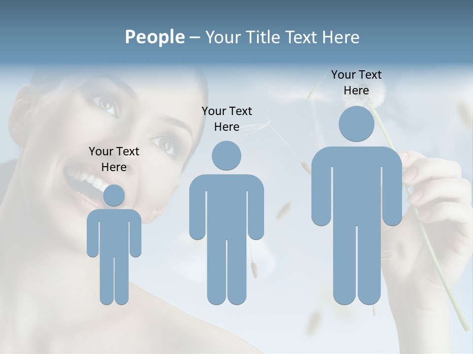 Carefree Female Enjoyment PowerPoint Template