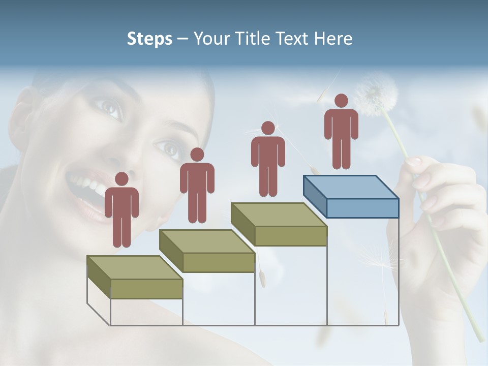 Carefree Female Enjoyment PowerPoint Template