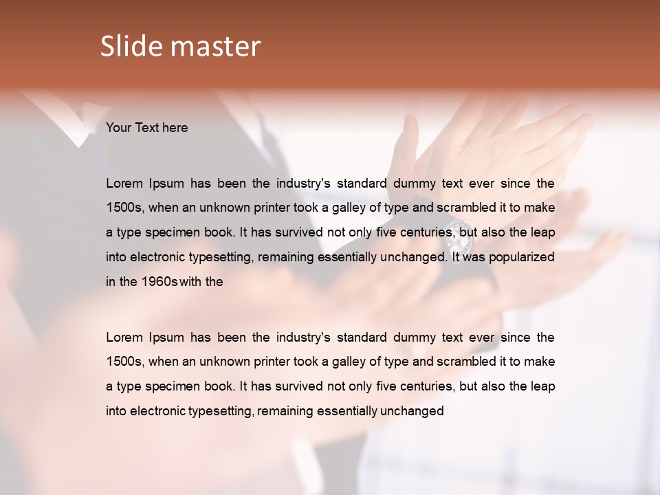 Team Congratulating Work PowerPoint Template
