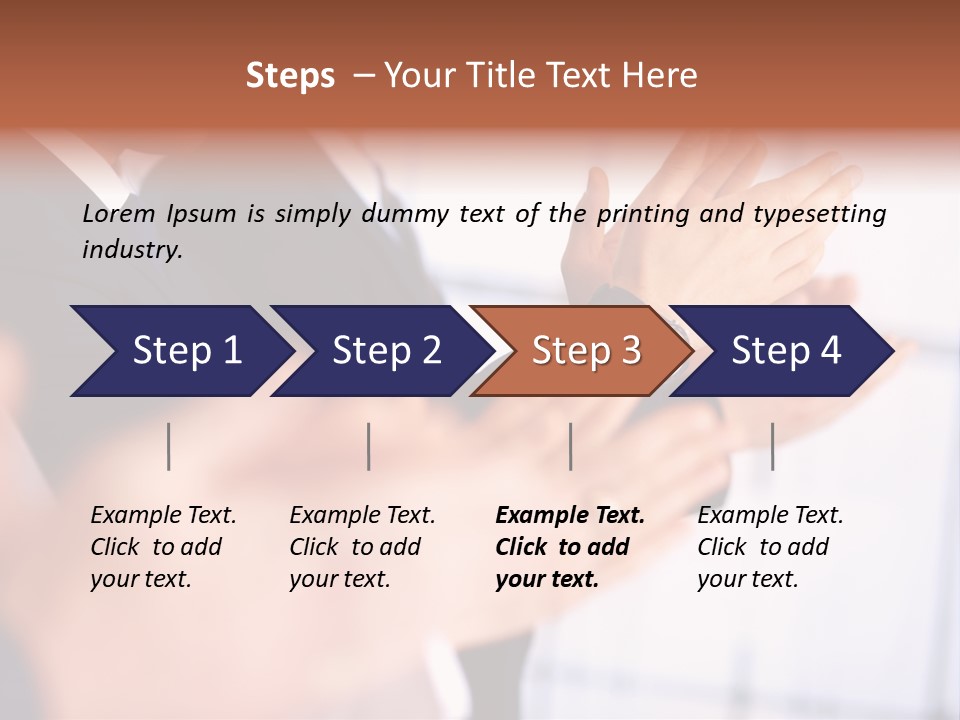 Team Congratulating Work PowerPoint Template