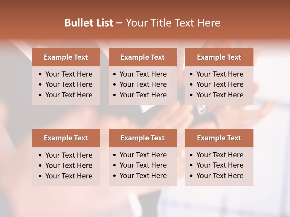 Team Congratulating Work PowerPoint Template