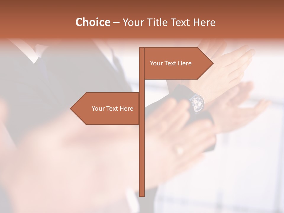 Team Congratulating Work PowerPoint Template