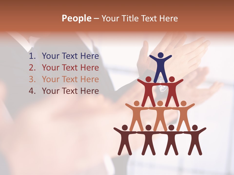 Team Congratulating Work PowerPoint Template