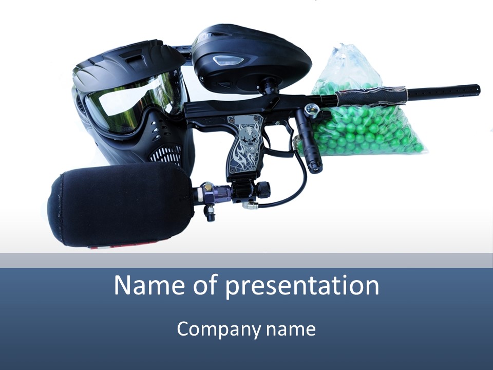 Adults Players Paintball PowerPoint Template