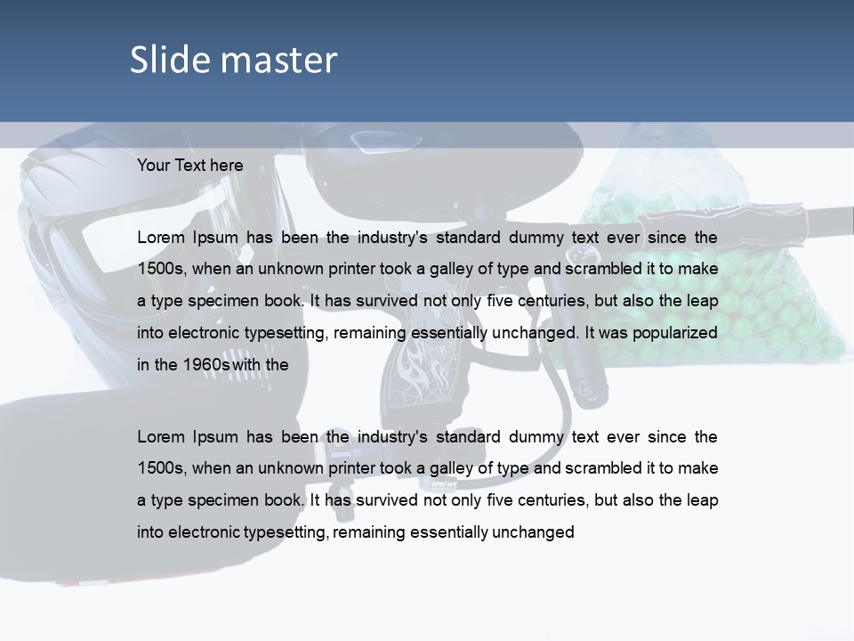 Adults Players Paintball PowerPoint Template