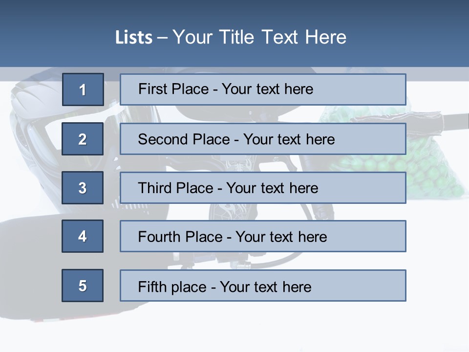 Adults Players Paintball PowerPoint Template